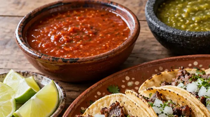 Acompañamientos para tacos mexicanos